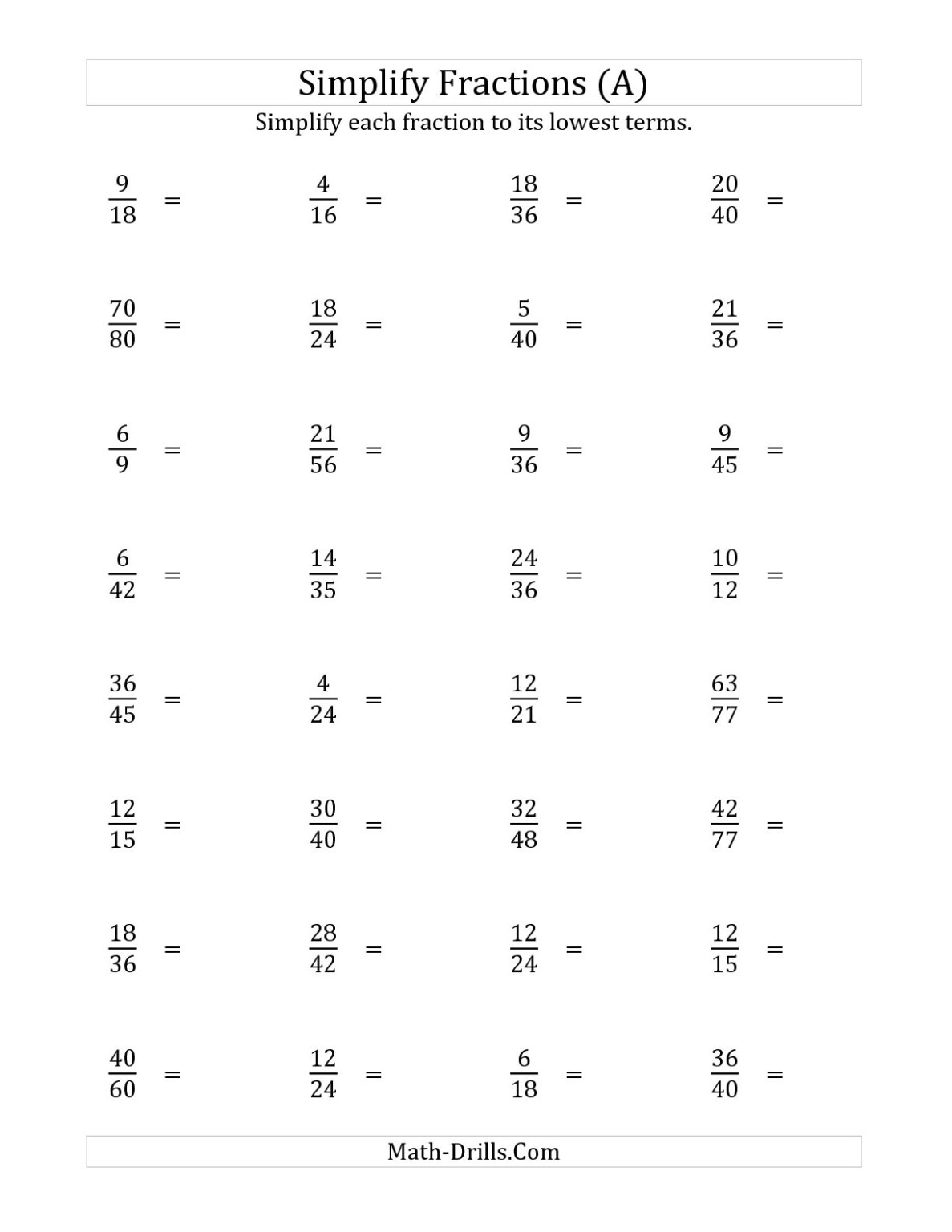 12 Simplifying Fractions Worksheets For Grade 5 Worksheeto 2nd Grade 12 Simplifying Fractions Worksheets For Grade 5 Worksheeto 2nd Grade