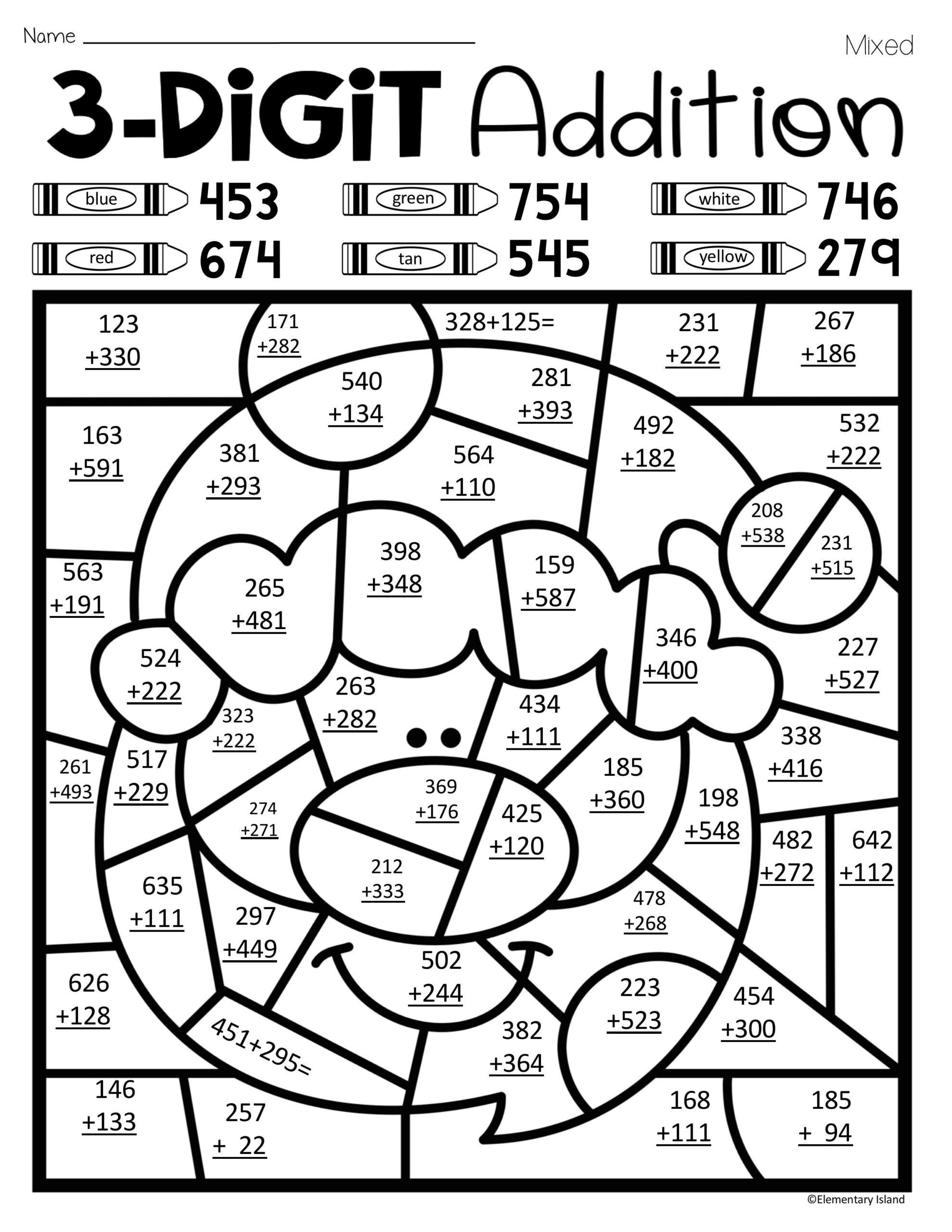 2nd Grade Color By Number Christmas Worksheets AlphabetWorksheetsFree
