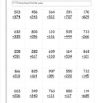 Addition Within 1000 Check In Worksheets 99Worksheets