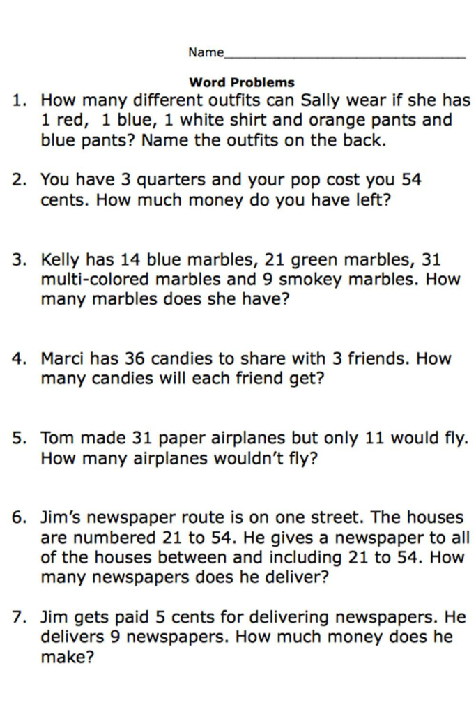 Grade 4 Word Problems Set 3 Multiplication Word Problems 4th Grade 