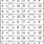 How To 30 Creative Missing Addend Worksheets Kindergarten Simple