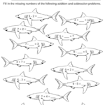 Printable Shark Frenzy Math Worksheet Miniature Masterminds