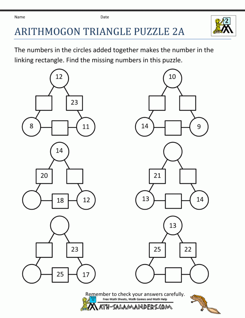 2nd Grade Math Puzzles