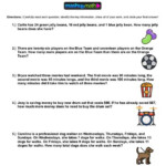 Free 2nd Grade Math Word Problem Worksheets Mashup Math Word