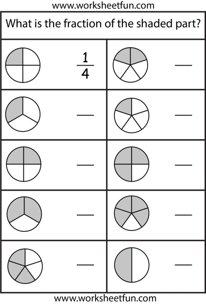 Free Fraction Worksheets 2nd Grade Math Worksheets Math Fractions 