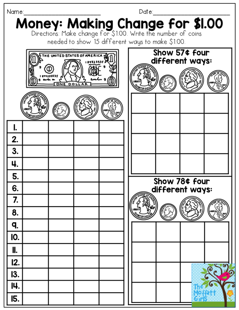 Money Making Change For 1 00 Teaching And Reviewing Core Concepts In 