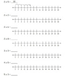 Multiplication Using Number Line Worksheets For Grade 2 Times Tables