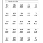 Three Digit Addition Worksheets From The Teacher s Guide 2nd Grade