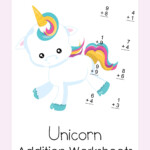 Unicorn Color By Number Addition And Subtraction Worksheet Dragon