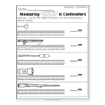 2nd Grade Math Worksheets Measurement Measuring In Centimeters