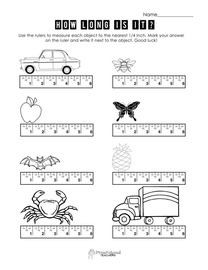 2nd Grade Ruler Measurement Worksheets Try This Sheet